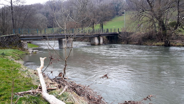 Photo de la rivière le Vert du 23 février 2018